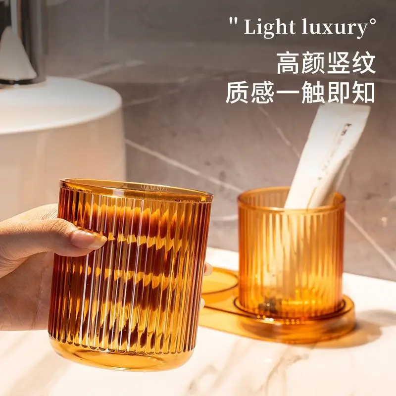 Bathroom Cup Simple Toothbrush Cup Hotel Gargle Cup Home Water Juice Cup Anti-fall Colorful Plastic Cup Bathroom Home Decor Gift