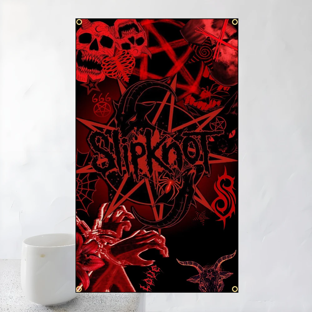3X5FT 90x150cm Band S-Slipknotes MUSIC Flag Polyester Digital Printing Banner for Bedroom Wall Art Out Door Tapestry