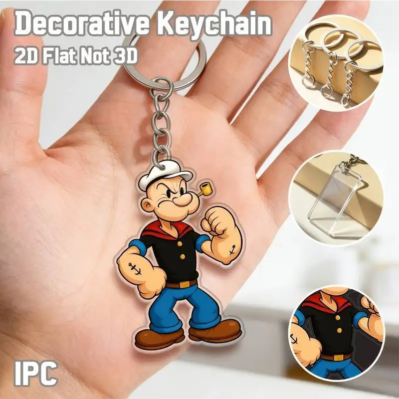 Cute Acrylic Custom Your Cartoon Photo 2D Flat Keychain Personalized Amine People Animal Picture Keying Gift Wholesale Itmes view 4