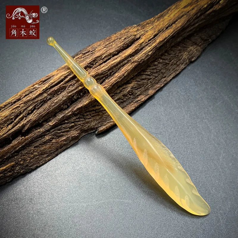 

Jiaomu Jiao goat horn , leaf-shaped ear pick