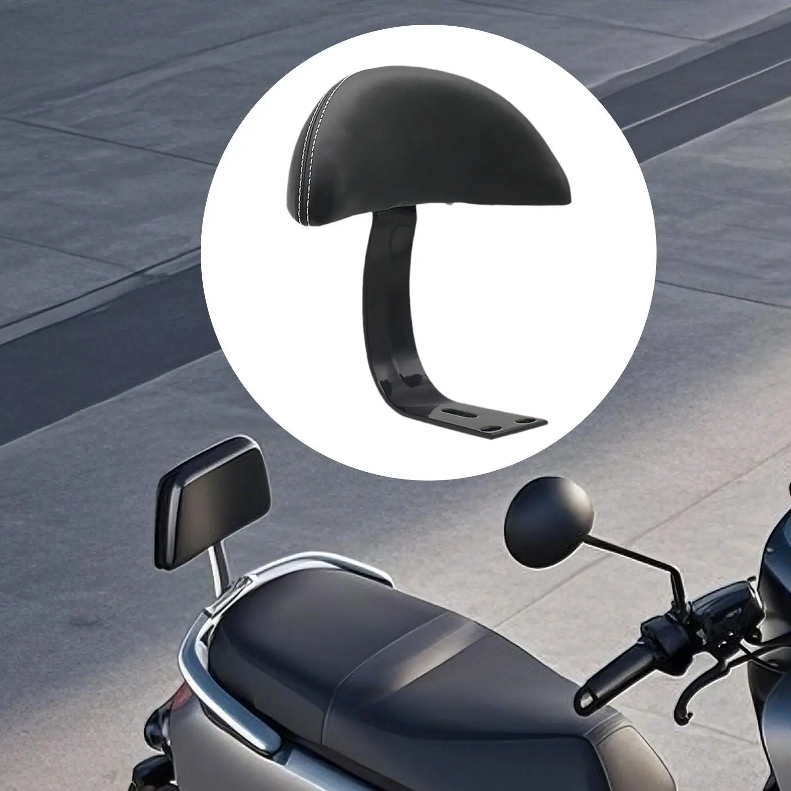 Stable Electric Bicycle Rear Seat Backrest Soft PU Leather Motorcycle Back Cushion for Road Bike Long Distance Travel view 3