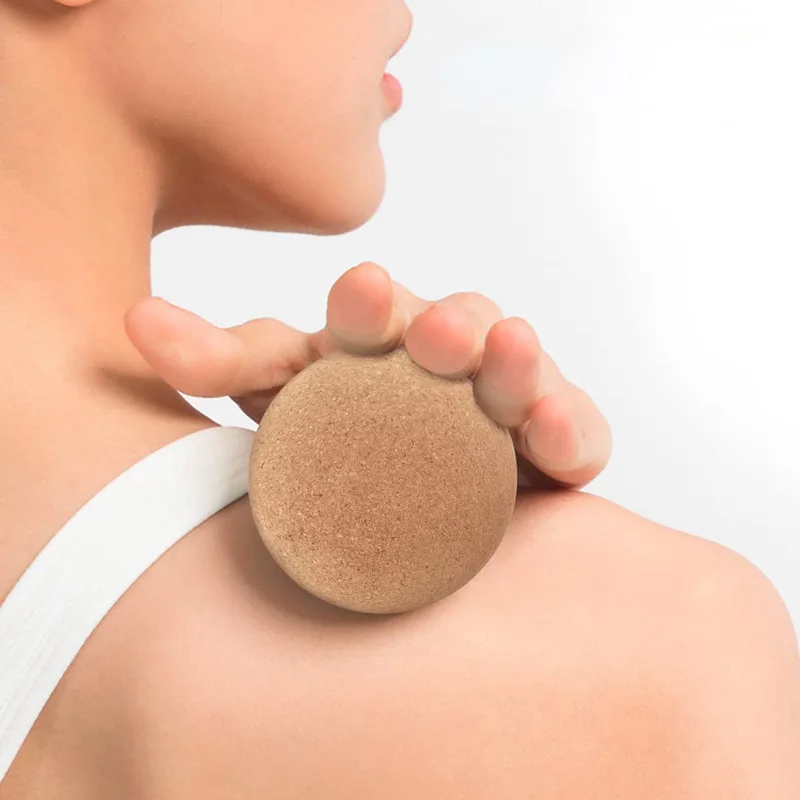 

Массажный мяч для мышц из натуральной пробки — снимает подошвенный фасциит и утяжеленность мышц — инструмент для массажа йоги и фитнеса