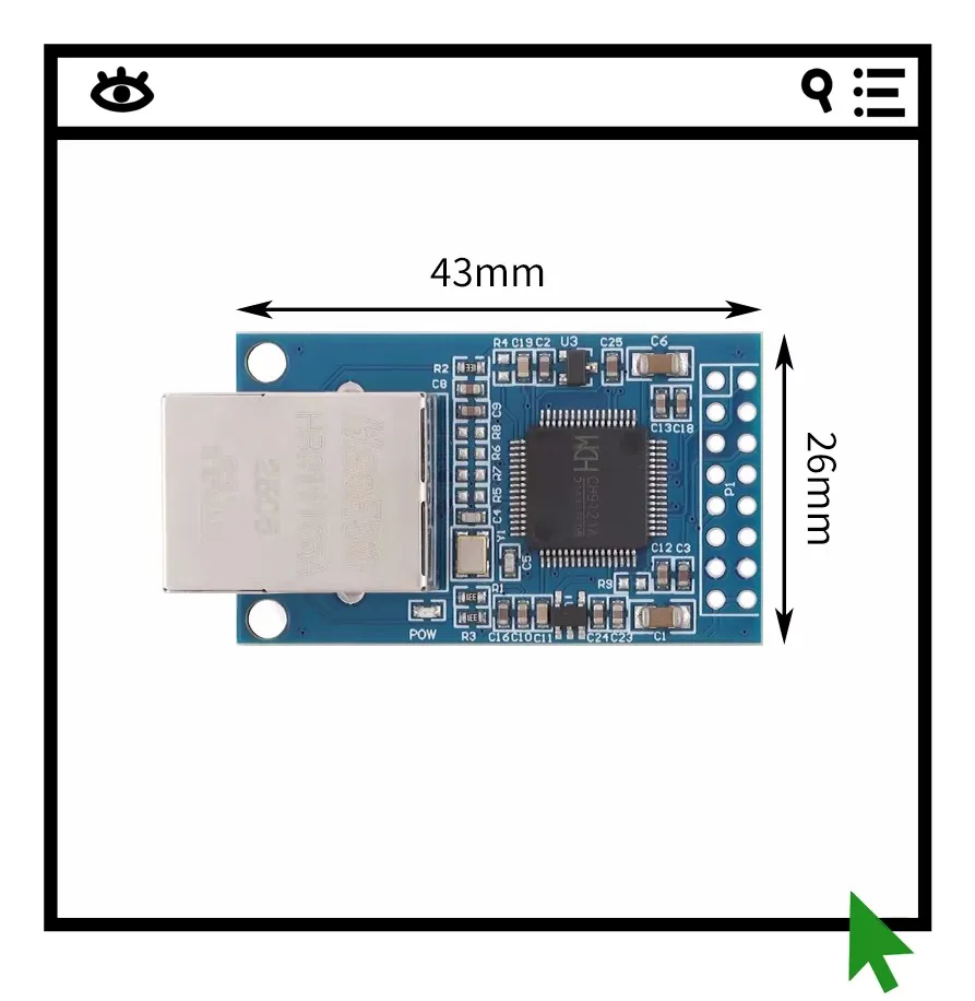 

Модуль последовательного интерфейса CH9121 для подключения к Ethernet/сервер последовательных устройств/сетевое подключение к микроконтроллерам STM32