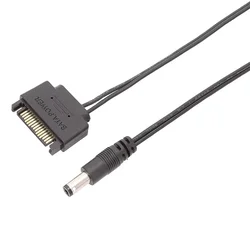 SATA Power To DC 5.5/2.1 5.5mm X 2.1mm Male Converter Adapter Power Supply Cable 12V 24AWG Wire 20cm