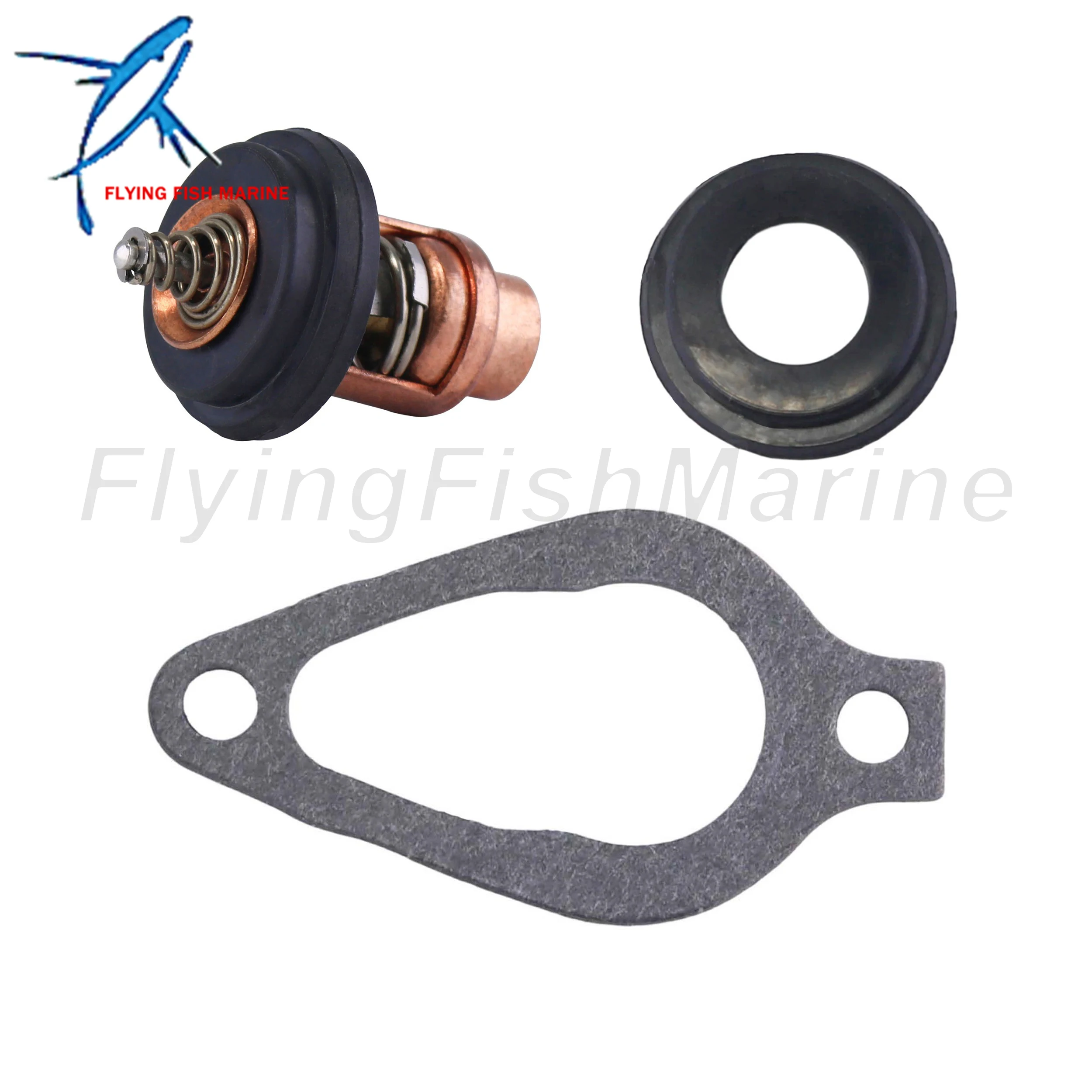 Outboard Motor 804540 8M0228409 18-3638 Thermostat for Mercury Marine Outboard 2 2.5 3.5 4 5 6 25 30 HP, 3H6010300M for Nissan T view 5