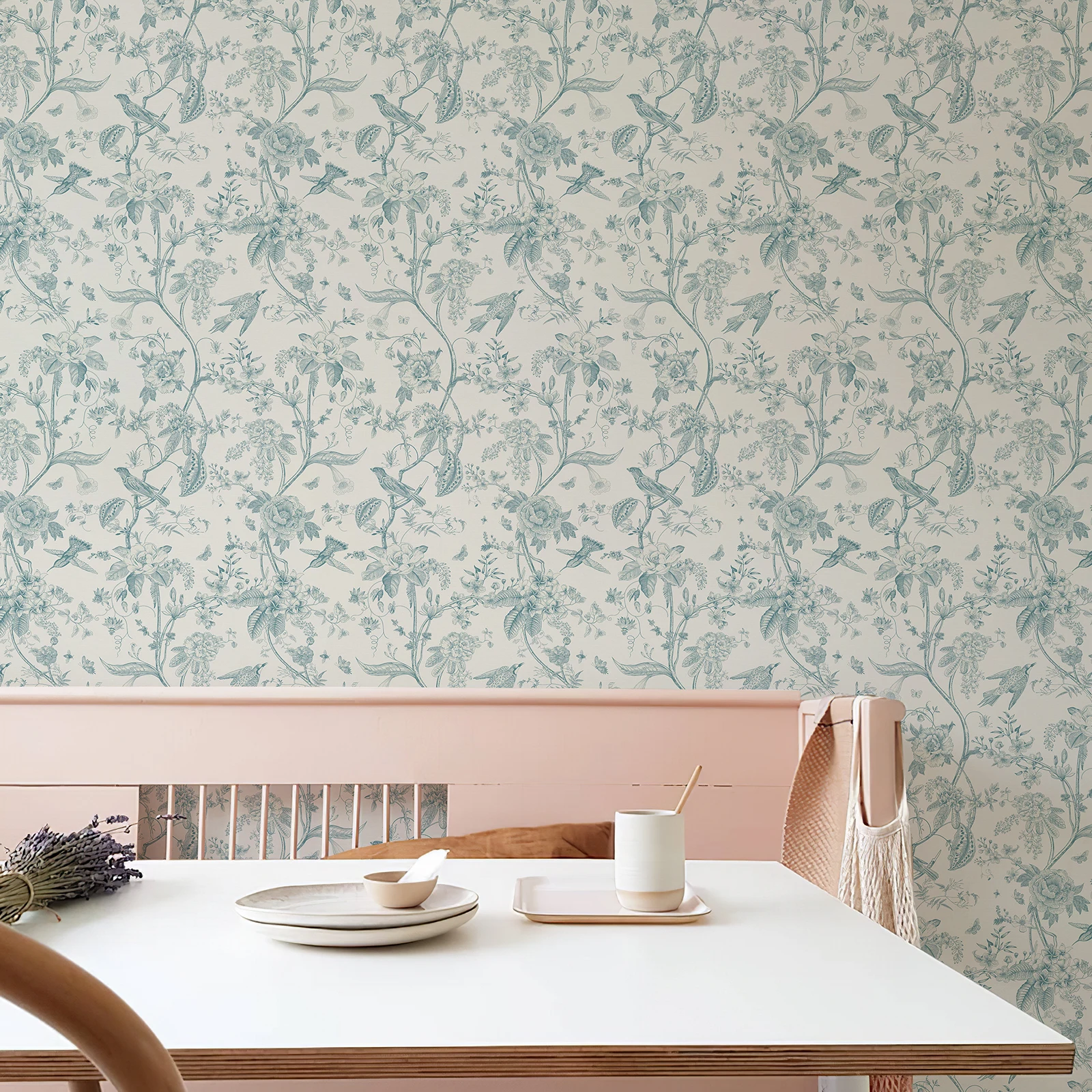 Classical Chinoiserie Blue Bir - đánh giá và giá Herbal Wallpaper