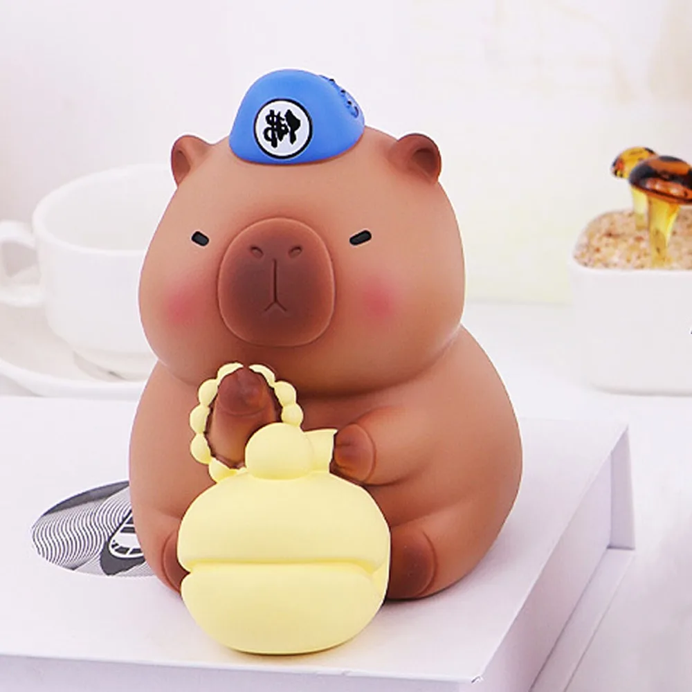 Réservoir d'épargne Capybara tirelire grande capacité décoratif Capybara tirelire modèle dessin animé Capybara enfants boîte de rangement