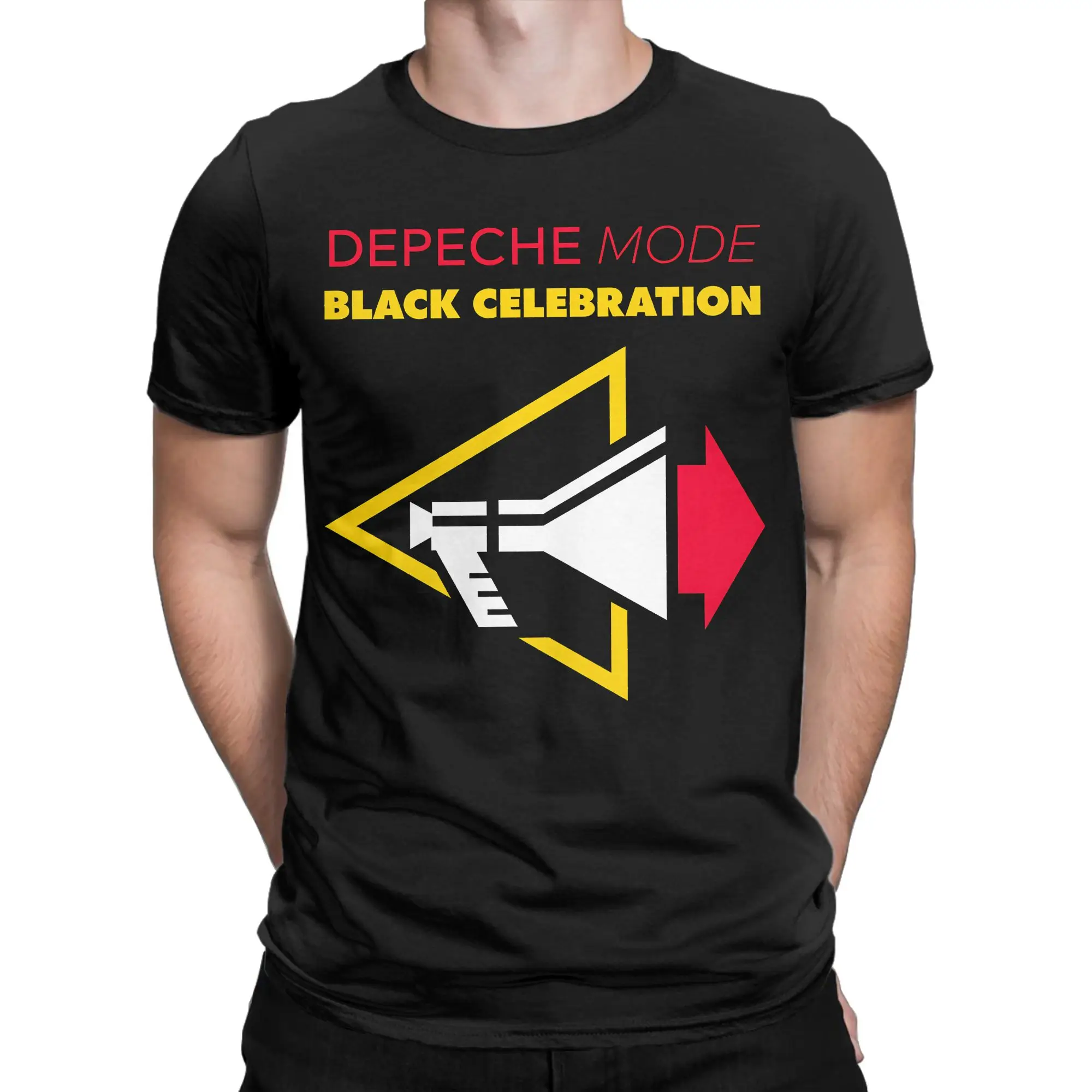 Depeche Mode Black Celebration T Shirt Beach Men's 100 Cotton O Neck Plus Size 5XL Clothing Short-Sleeve Streetwear Tops