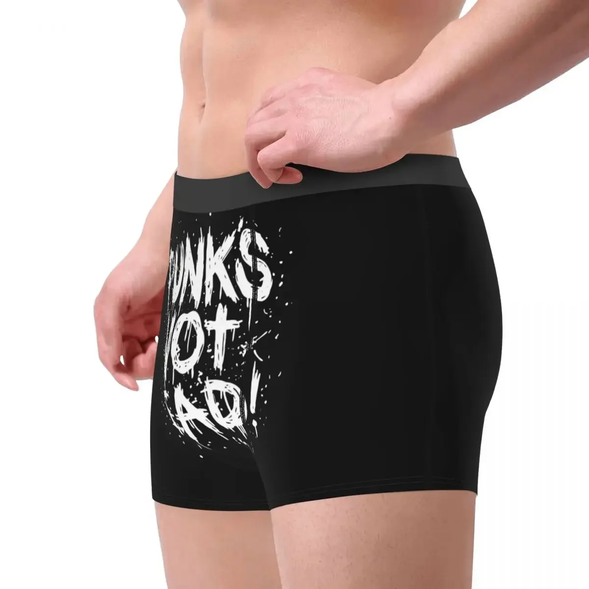 Punks Not Dead Men's Underwear Rock Boxer Shorts Panties Funny Breathable Underpants for Homme S-XXL