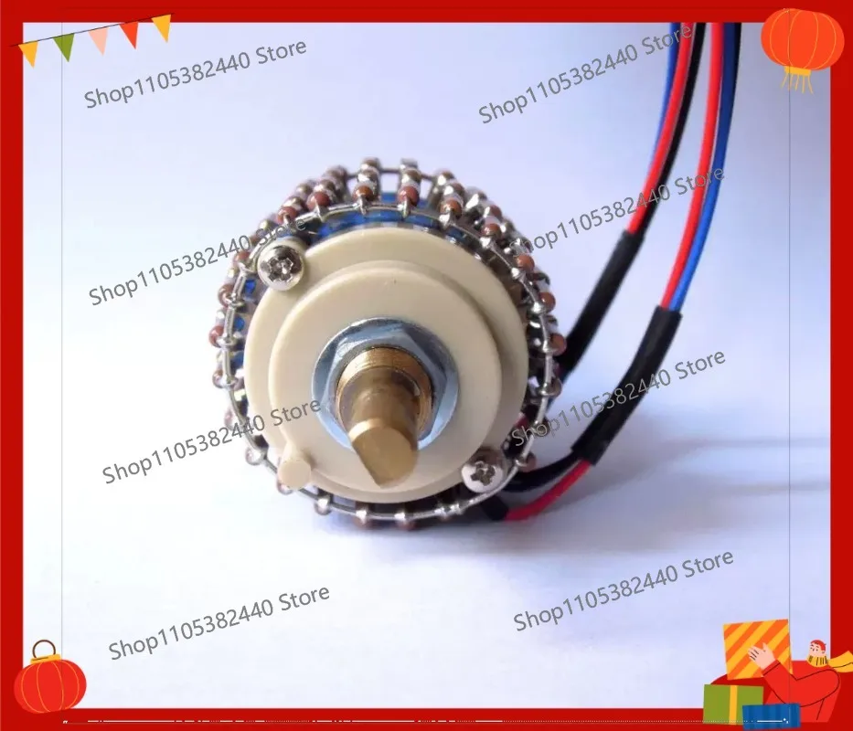 24-Step Stereo Volume Potentiometer with Dale Resistors, Taiwan Made Copper Shaft Pot for HiFi Amplifier