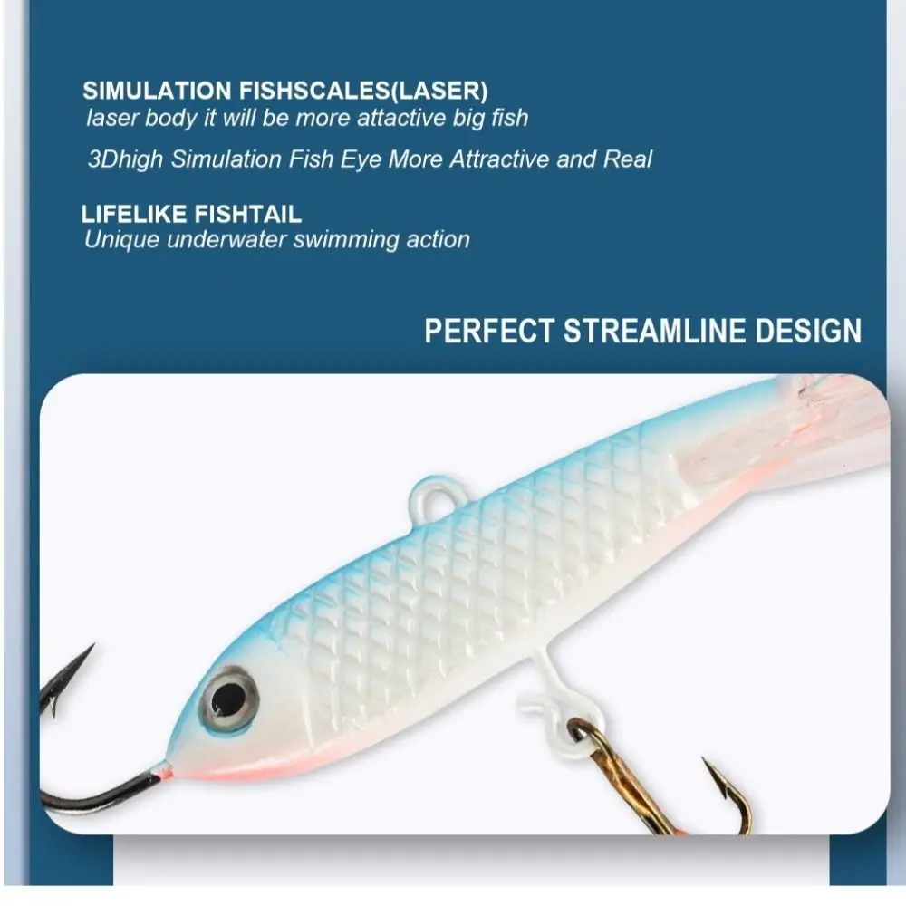 2024 12g/7cm Winter Ice Fishing Lure AD-Sharp Artificial Spoon Metal Lures 4styles Balancer Ice Fishing Lure Diamond