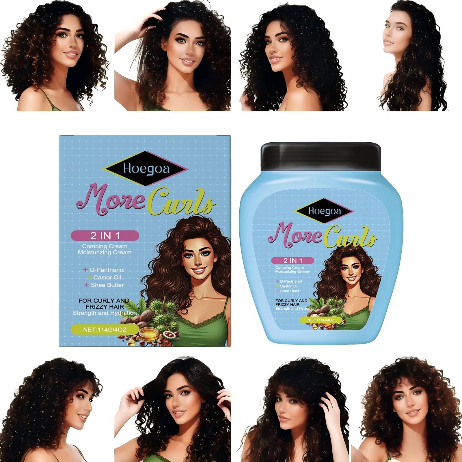

Combing Cream Conditioner for Curly Frizzy Hair Repair Restore Damaged Hair Strengthen Roots Nourishing Wash-Free Conditioner