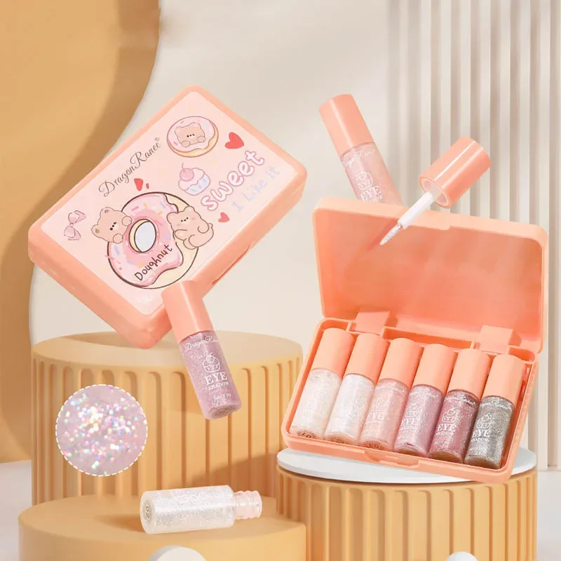 6-Piece Eye Shadow Set Pearlescent Eye Shadow Lazy Eye Shadow Pearlescent Eye Shadow Pen Novice Beginner Eye Shadow