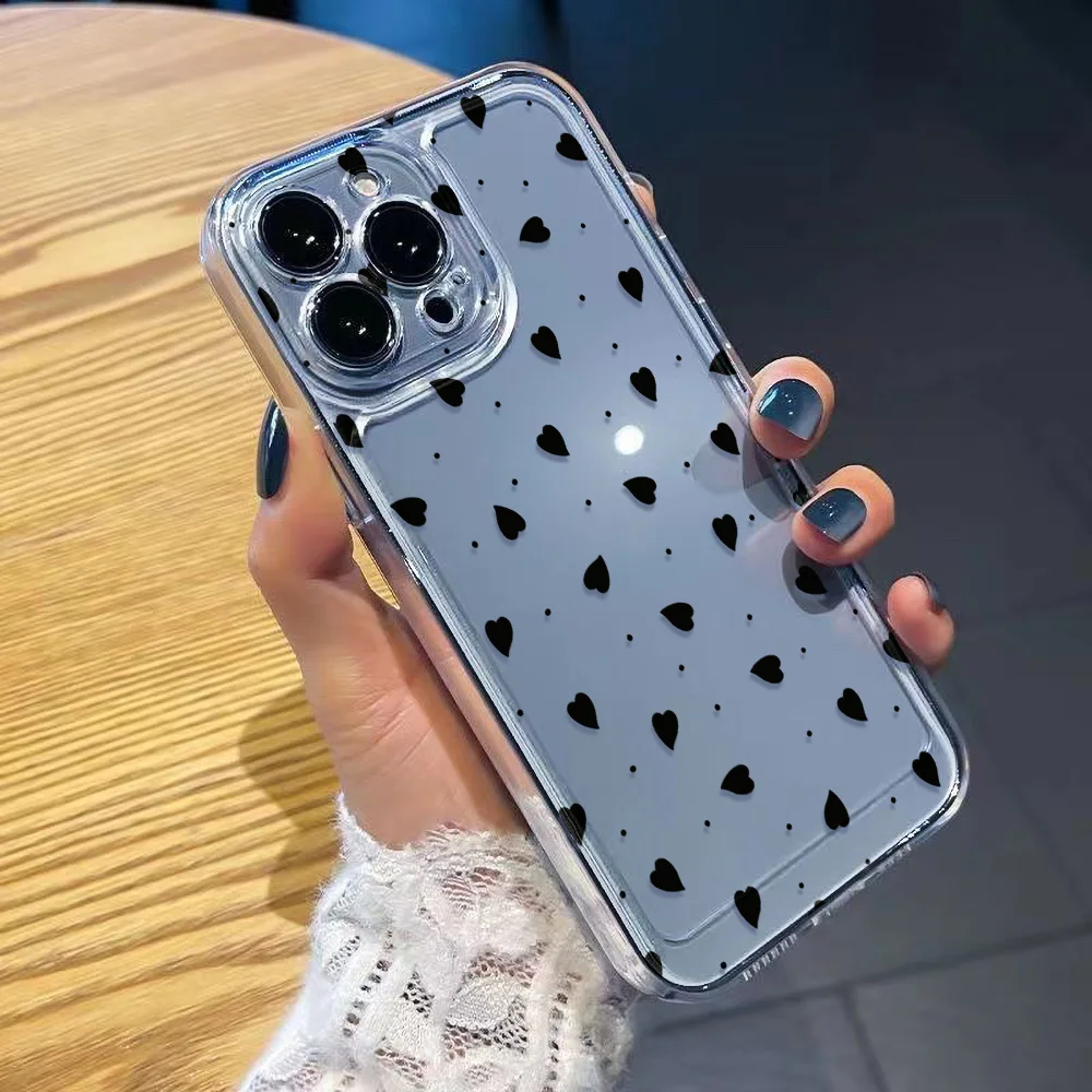 Soft Phone Case For Samsung S25 Ultra Funda A56 5G A55 A54 A16 A15 A36 A26 A53 S24 Plus S23 FE S22 S21 S20 FE Love Heart Cover