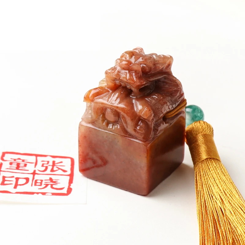 Stone Seal Custom Calligraphy Painting Personal Seal Carving Dragon Clear Stamps Chinese Name Special Stamp For Artist Painter