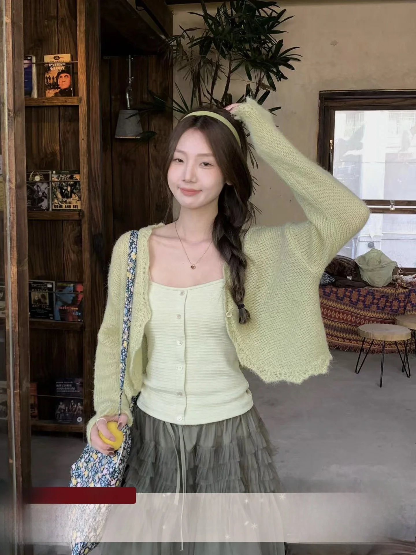 

Женский повседневный свободный вязаный кардиган с ажурным узором, тонкий, дышащий, комфортный, с V-образным вырезом, длинными рукавами, весенний топ