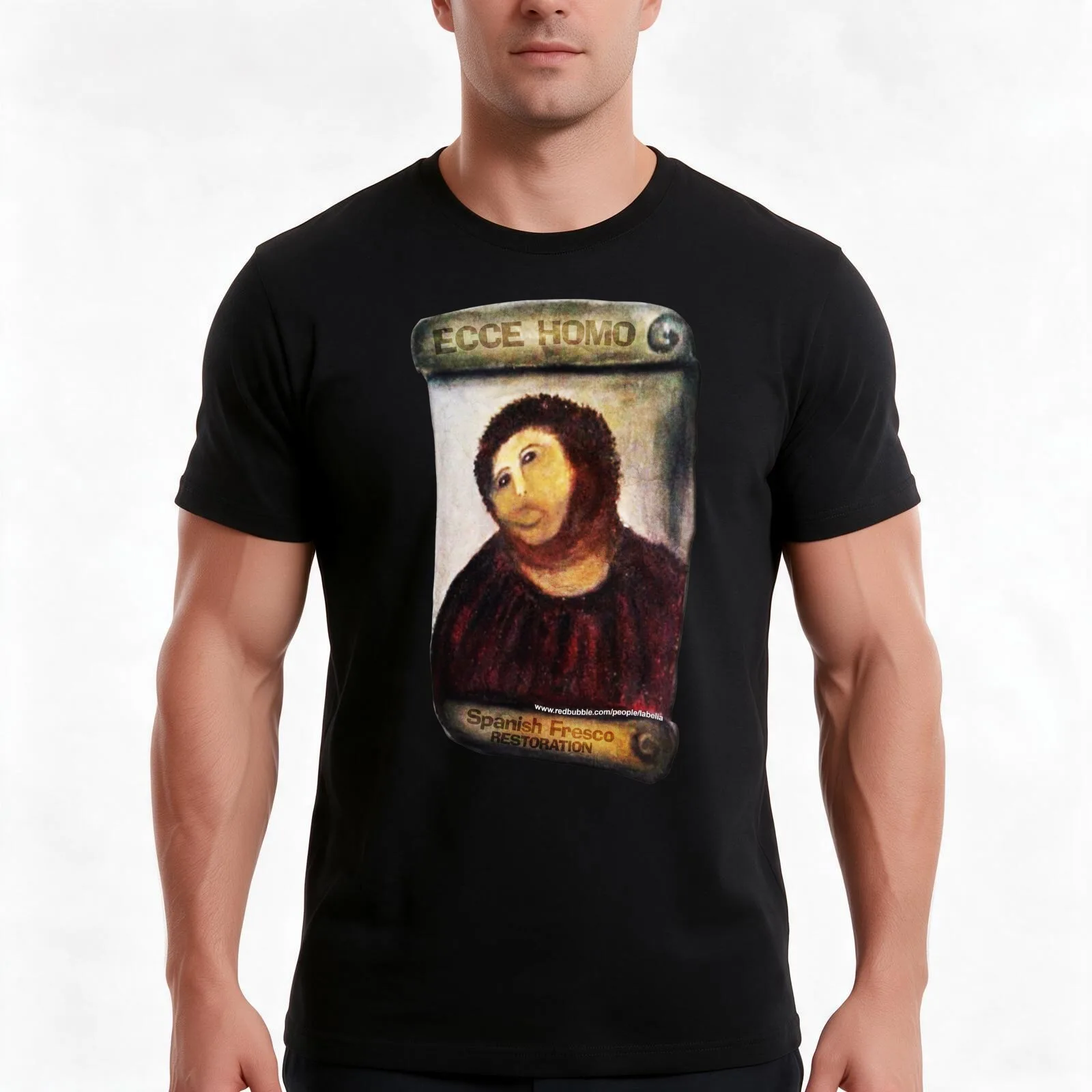 Restoration Ecce Homo T-Shirt Summer Casual Cotton Tee Oversized Streetwear Tops Vintage Graphic Print Unisex Men Women