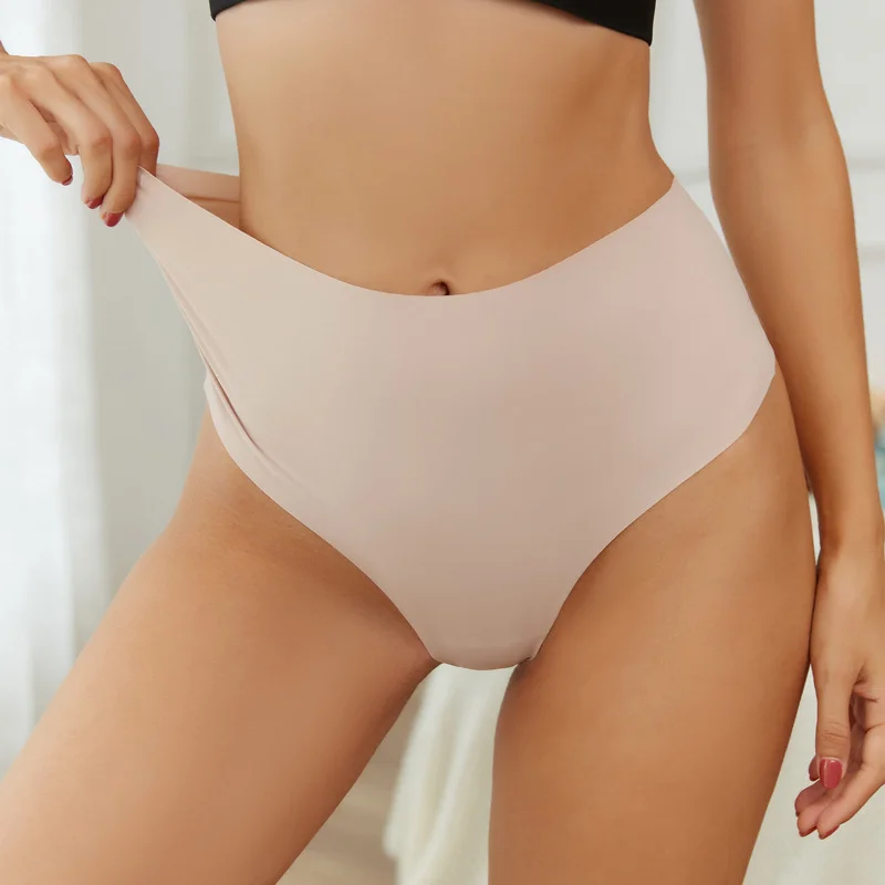 Бесшовное женское нижнее белье бикини с высокой талией, послеродовые дерзкие женские трусики с высоким вырезом, 5 шт.