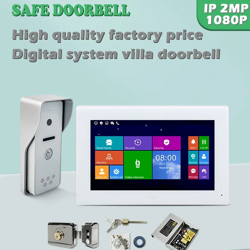 

7" Screen Waterproof Video Doorbell System Indoor/Outdoor Color Camera Night Vision Wired Door Phone Exterior video Intercom