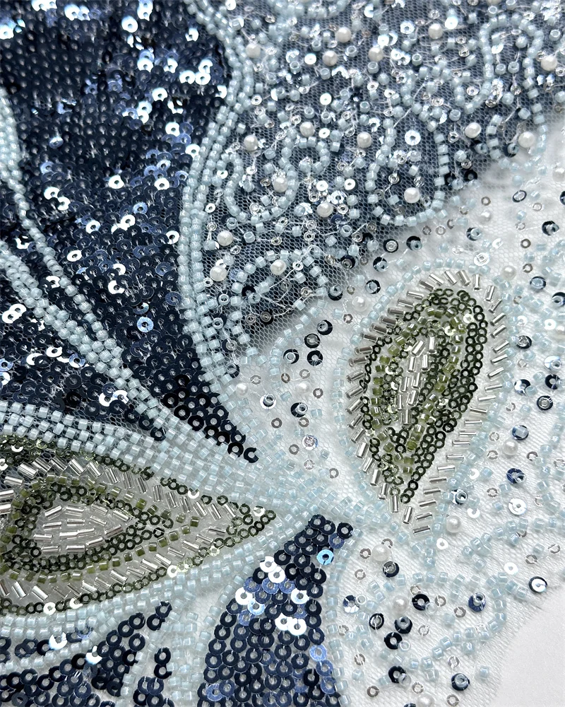 

Роскошная африканская кружевная ткань Madison с блестками для жениха, высокое качество, кружево с вышивкой бисером, французский тюль для нигерийских свадебных платьев