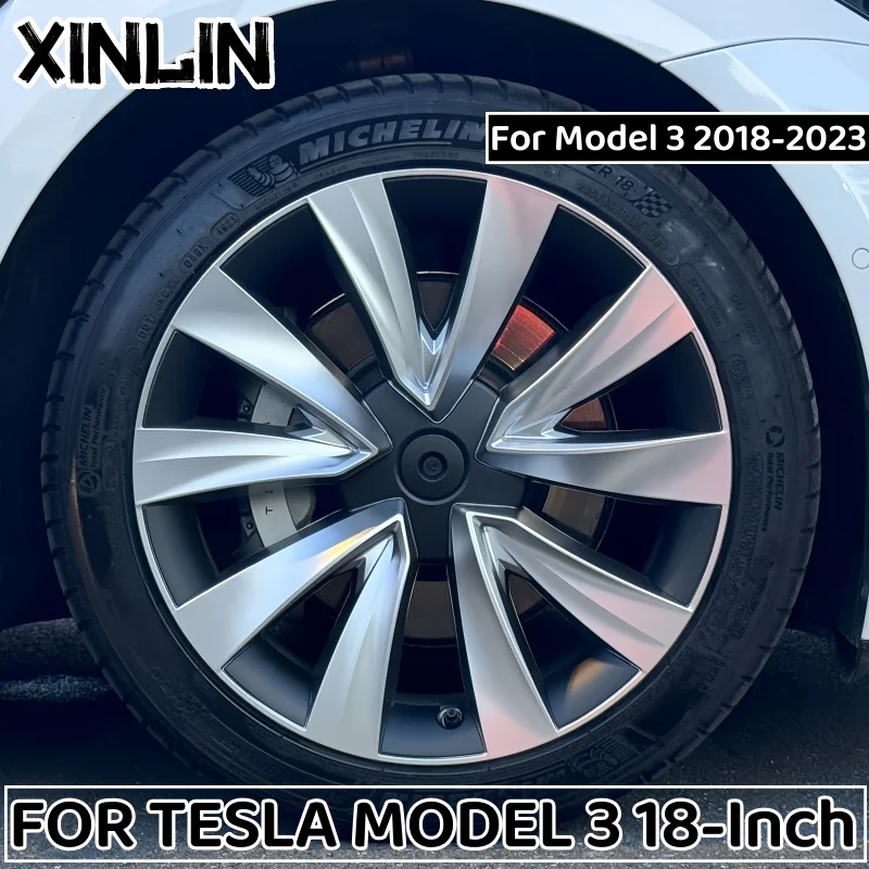 

4PCS 18 Inch Hubcap Performance Replacement Wheel Cap Full Rim Cover Wheel Hubcap Cover For Tesla Model 3 2018-2023 Accessories