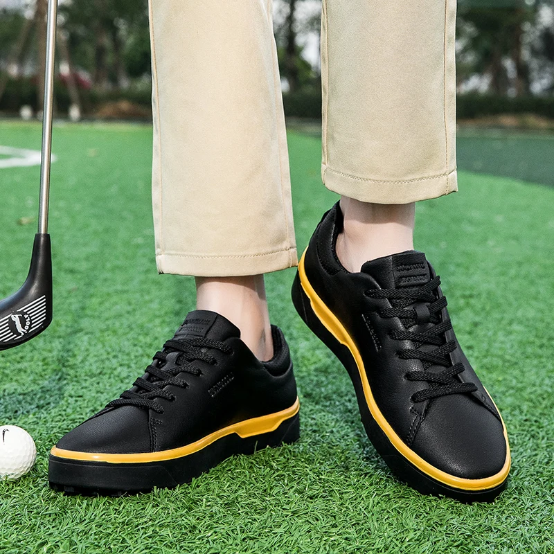 

2025 Outdoor Business Sports Leather Golf Shoes, Men's Waterproof and Breathable Golf Shoes, Women's Golf Shoes Without Nails