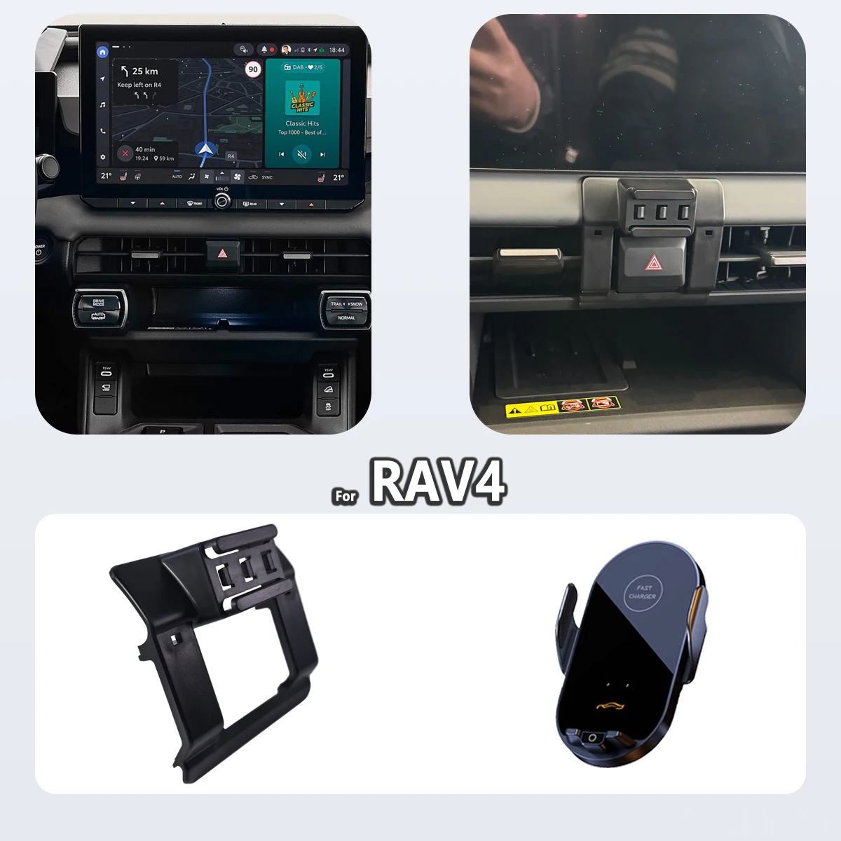 Suporte de Telefone Especial para Toyota RAV4 RAV 4 2026, Suporte Magnético para Carro com Base Invisível e Sensor Inteligente, Acessórios para Carro