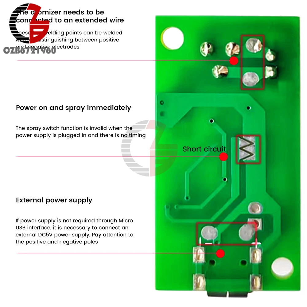 DC 5V USB 미니 가습기 DIY 키트, 안개 메이커 및 드라이버 회로 기판, 안개 분무 필름 분무기 시트, 미니 진동