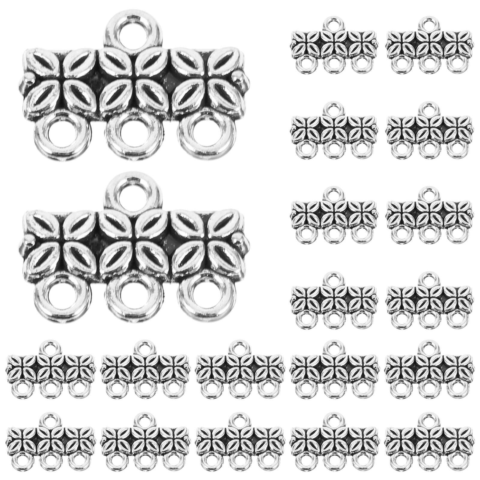 

100 Pcs Connector Accessories Spacers for Charm Bracelets Bead Jewelry Making Charms