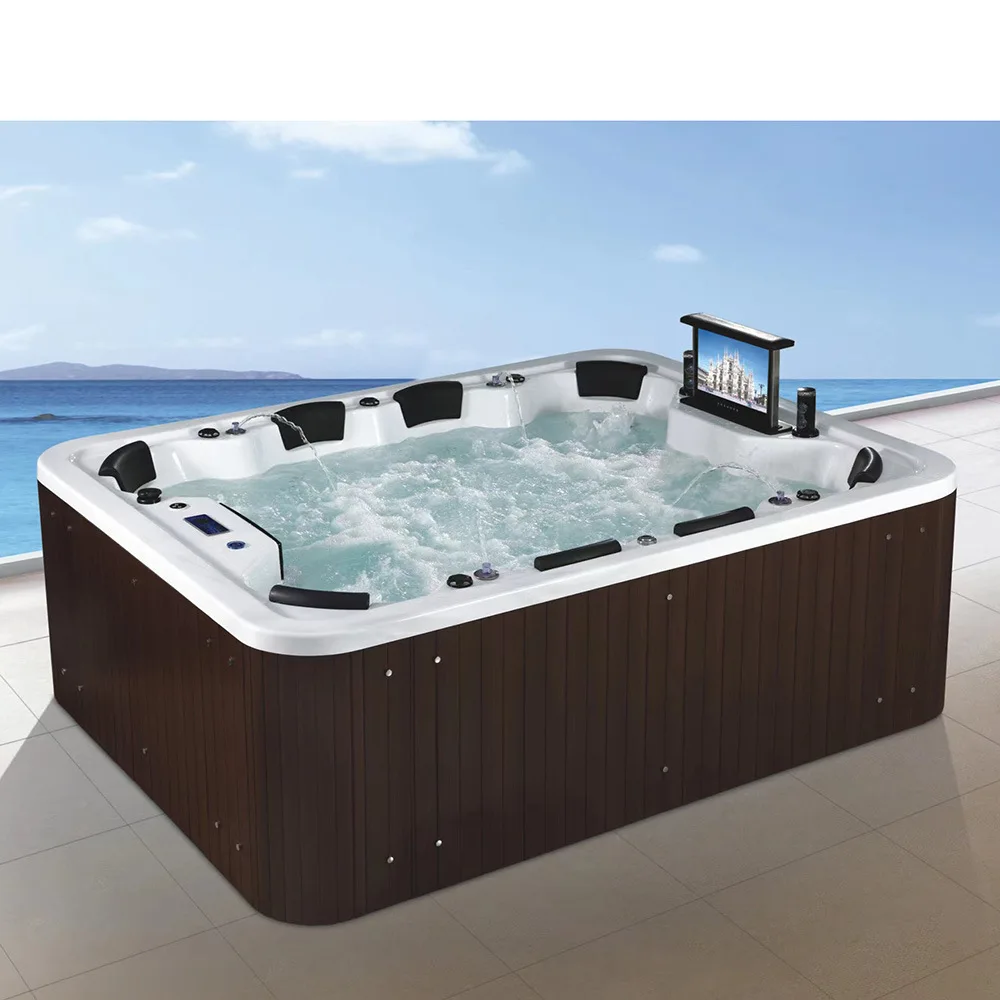 

2690mm Swimming Pool 8 People Seats Whirlpool Bathtub Hydromassage Surfing Outdoor TV SPA NS2007A