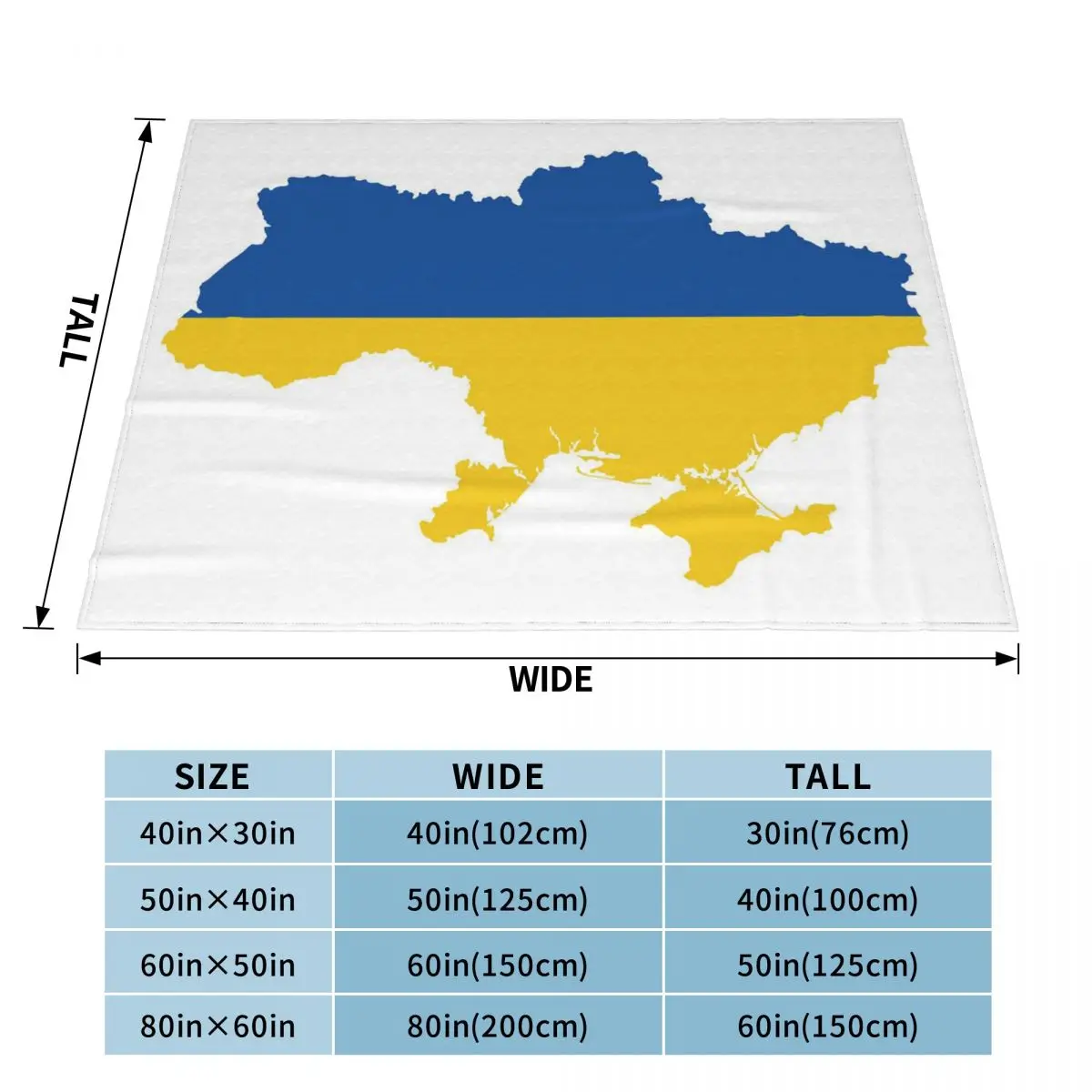 Flag Of Ukraine Blankets Soft Warm Flannel Throw Blanket Bedspread for Bed Living room Picnic Travel Home Couch