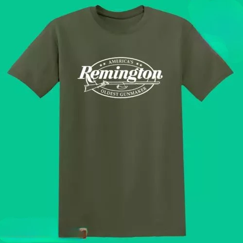 Remington Gun Firearms T-Shirt Men's and Women's Army High Quality Printed Short Sleeve 2025 New Spring/Summer Top