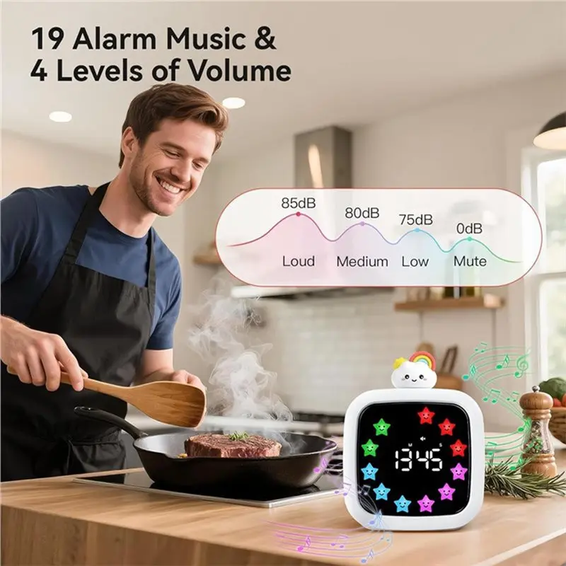 Quiet Operation Kids Timer Clock For Child Home, School Visual Timer Management Tool Countdown Function Product Main Image