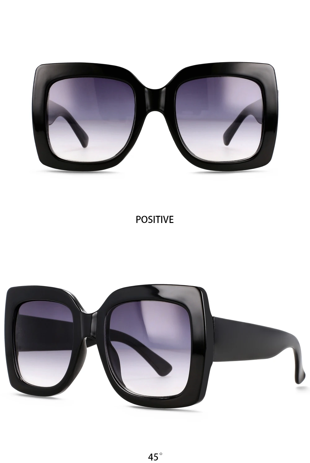 55412 Retro-Quadrat-Sonnenbrille für Damen, Vintage-Stil, großer Rahmen, modische Luxus-Designer-Sonnenbrille, Uv400-Brillen, Trendprodukte – Detail 12