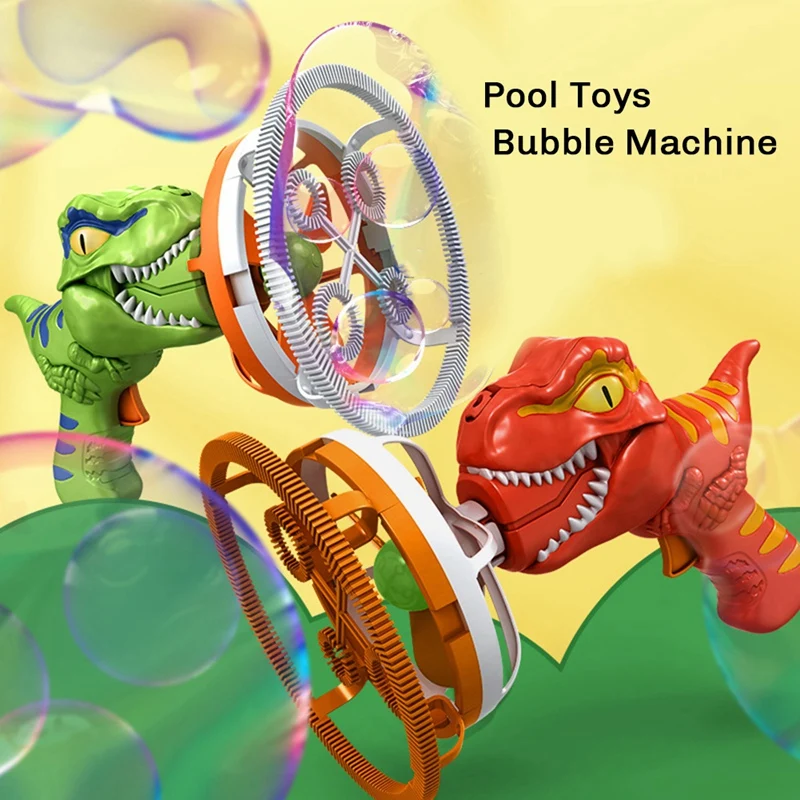 Moteur électrique de machine à bulles de dinosaure de ventilateur, jouets de piscine de dinosaure, déterminer les bles dans la bulle