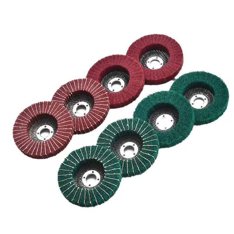 Non-Woven Flap Polishing Wheel Disc Furniture Refinishing Abrasive Tool for Angle Grinder Wood Metal Grinding