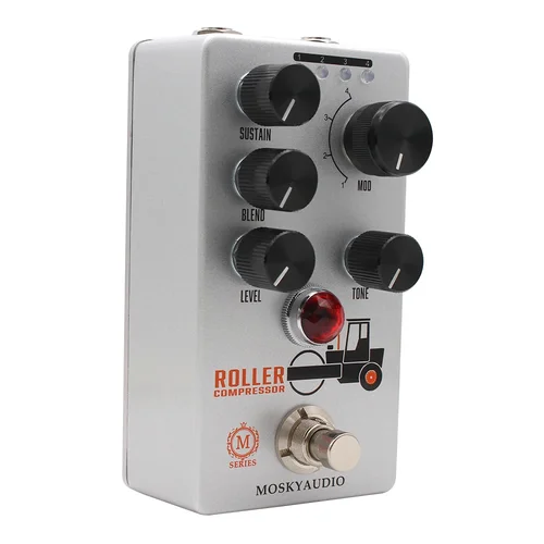 Imagen 2 del producto Pedal de guitarra Mosky Roller Compressor, efecto de compresión de 4 modos con botón de sostenido/mezcla/nivel/tono, Pedal de compresor