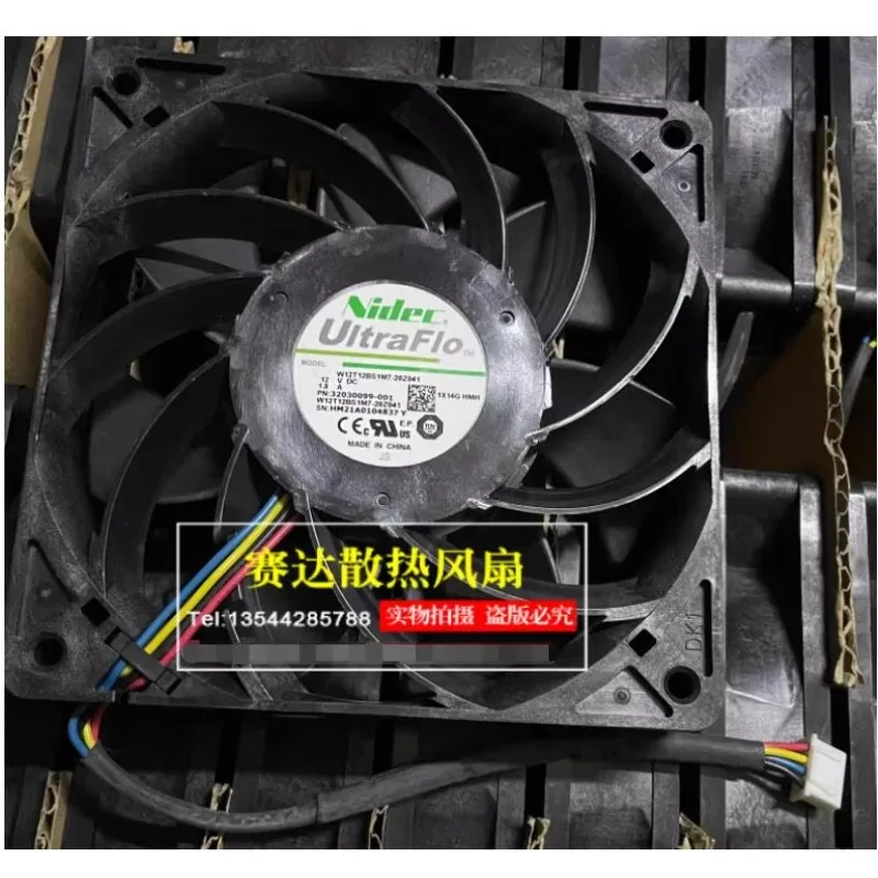 

Nidec W12T12BS1M7-20Z041 DC 12V 1.8A 120x120x25mm 4-Wire Server Cooling Fan