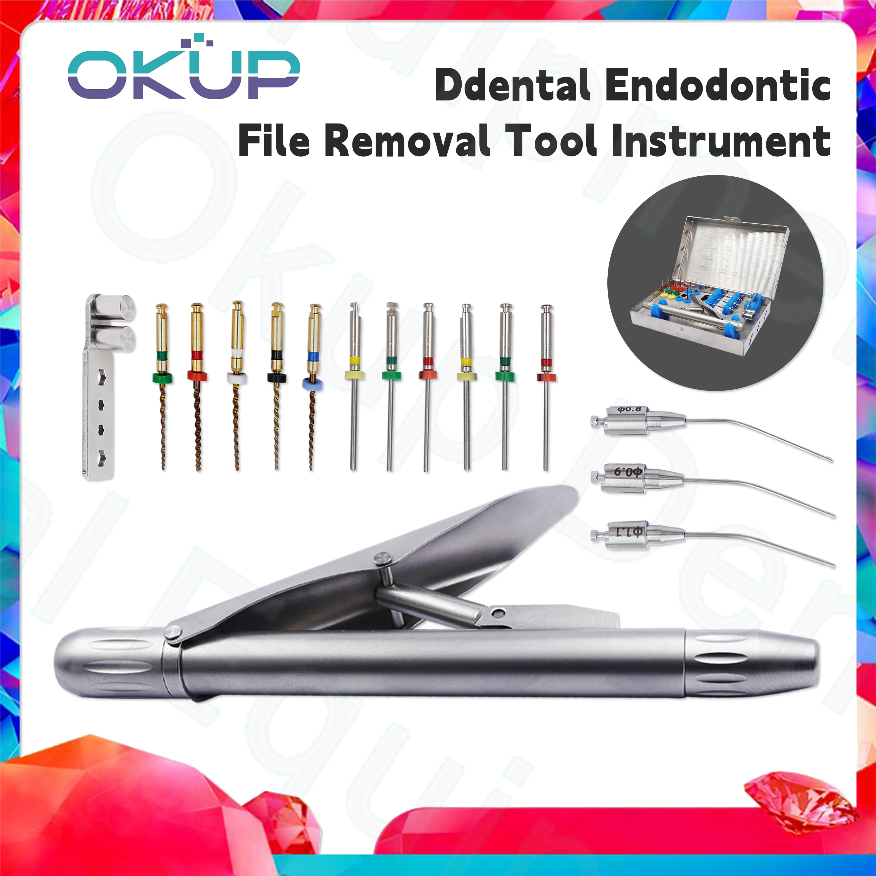 

Dental Endodontic Remove Kits Endo File Removal System Set Endo Broken File Instrument Stainless Steel Root Canal File Extractor