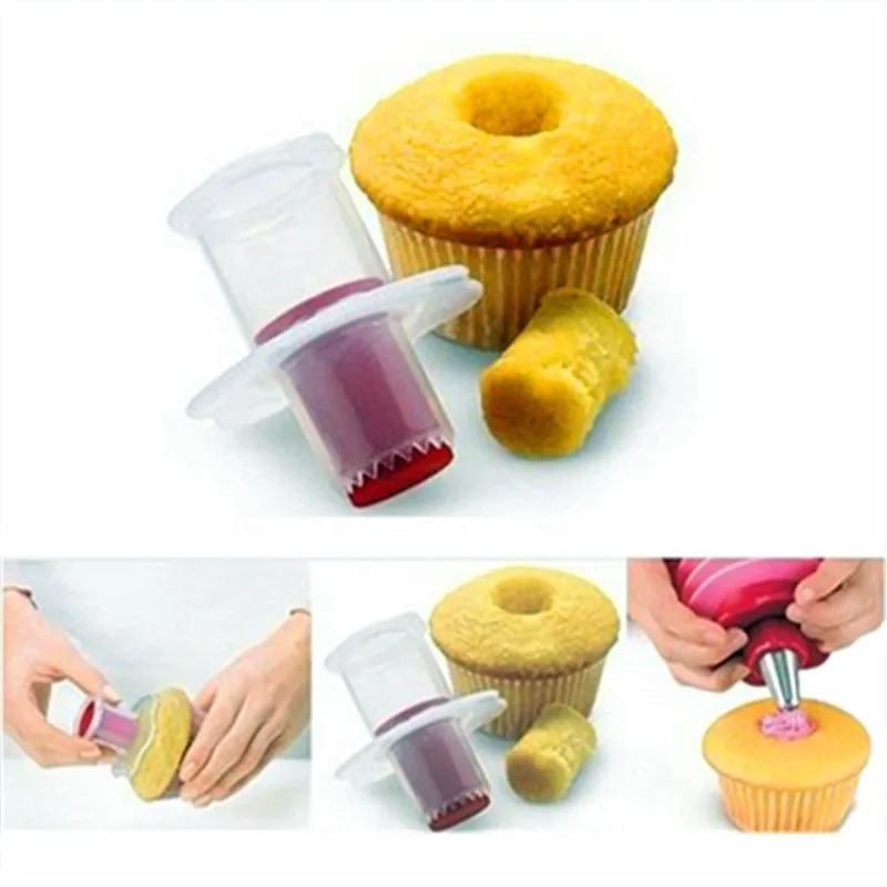 Cake Plunger Cutters Creative Cupcake Hole Digger Baking Dessert Cake Filling Hole Digger Baking And Pastry Tools