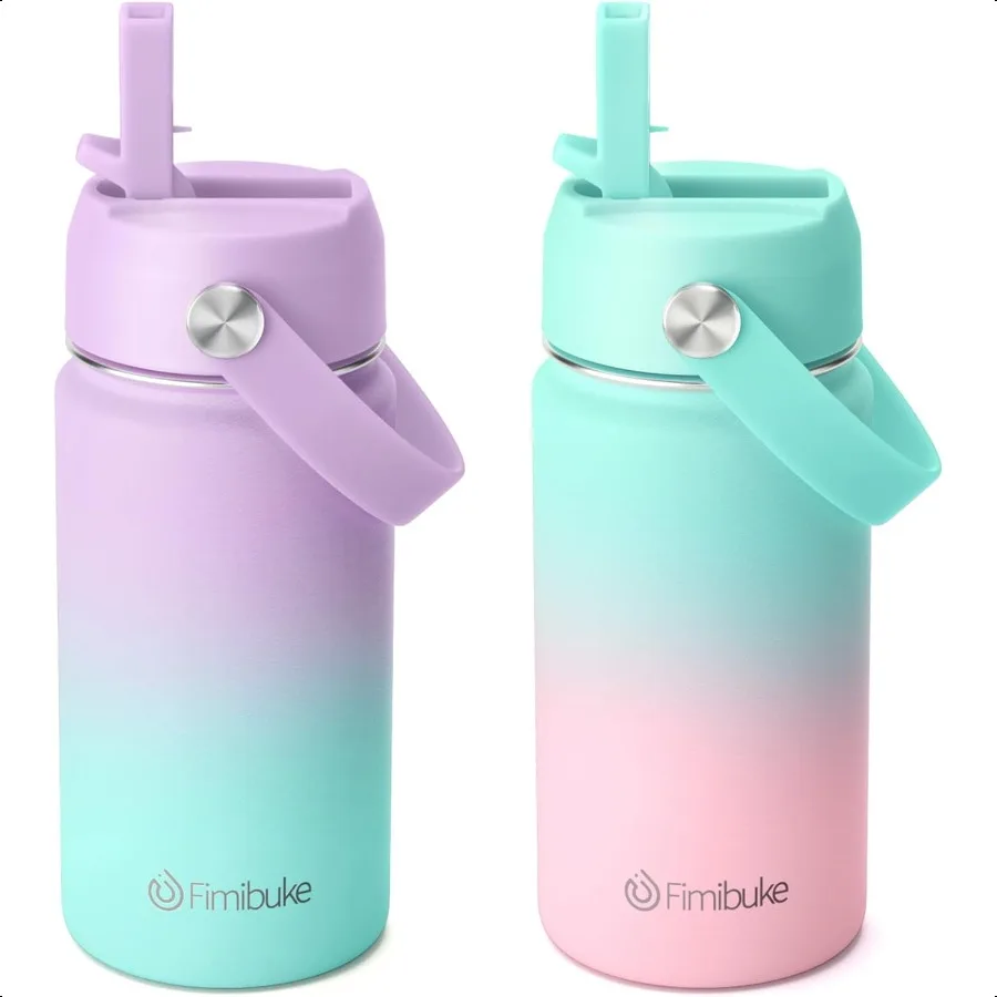 

Insulated Water Bottle 14oz 18 8 Stainl Steel 2 Pack Candy Bubble