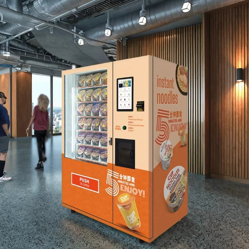 Hot Food Vending Machine Commercial SDK Function 21.5in Touch Screen Self‑Service Nutritional Meal Dispenser Customized