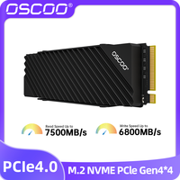 OSCOO M.2 SSD NVMe PCle Gen4x4 M.2 2280 3D NAND Flash Internal SSD For Playstation 5/PS5 With Aluminum Alloy Dedicated Heatsink