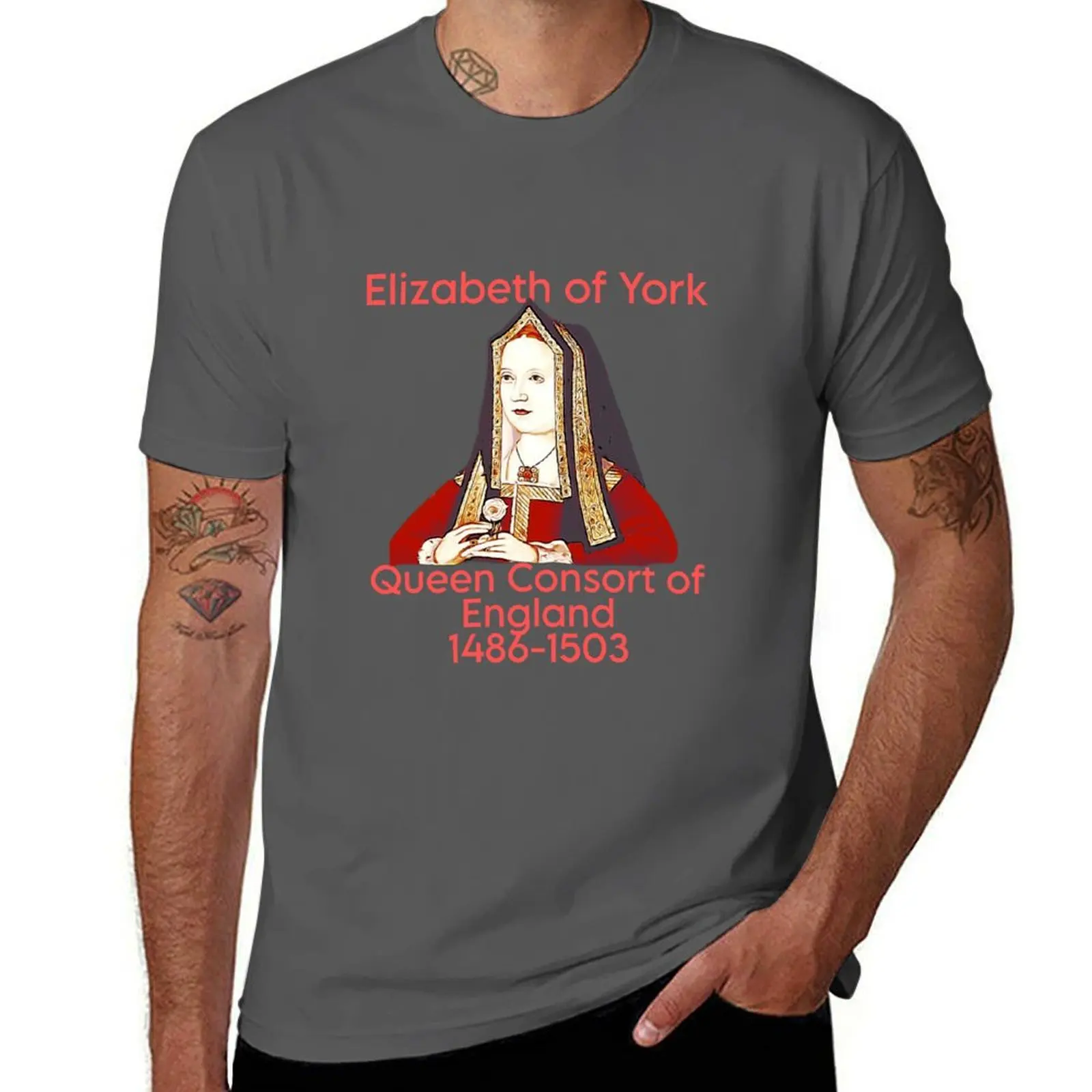 

(Queen Consort series): Elizabeth of York T-Shirt tshirts personalised vintage clothes plain black t shirts men