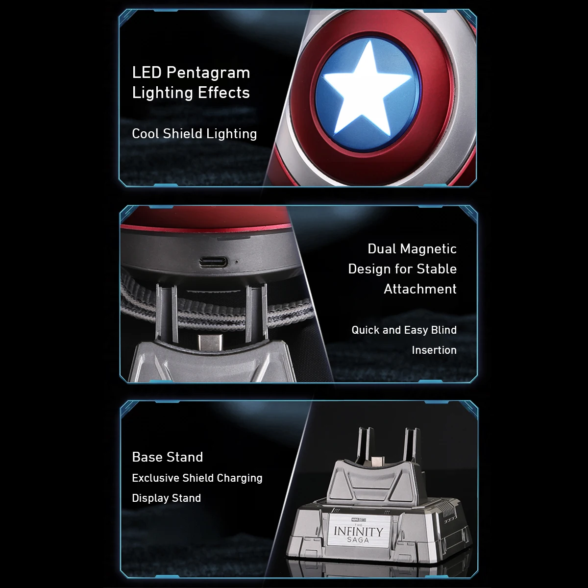 ハイプレイ キラーボディ キャプテン・アメリカ シールド ウェアラブルスピーカー KB20102 スタチュー