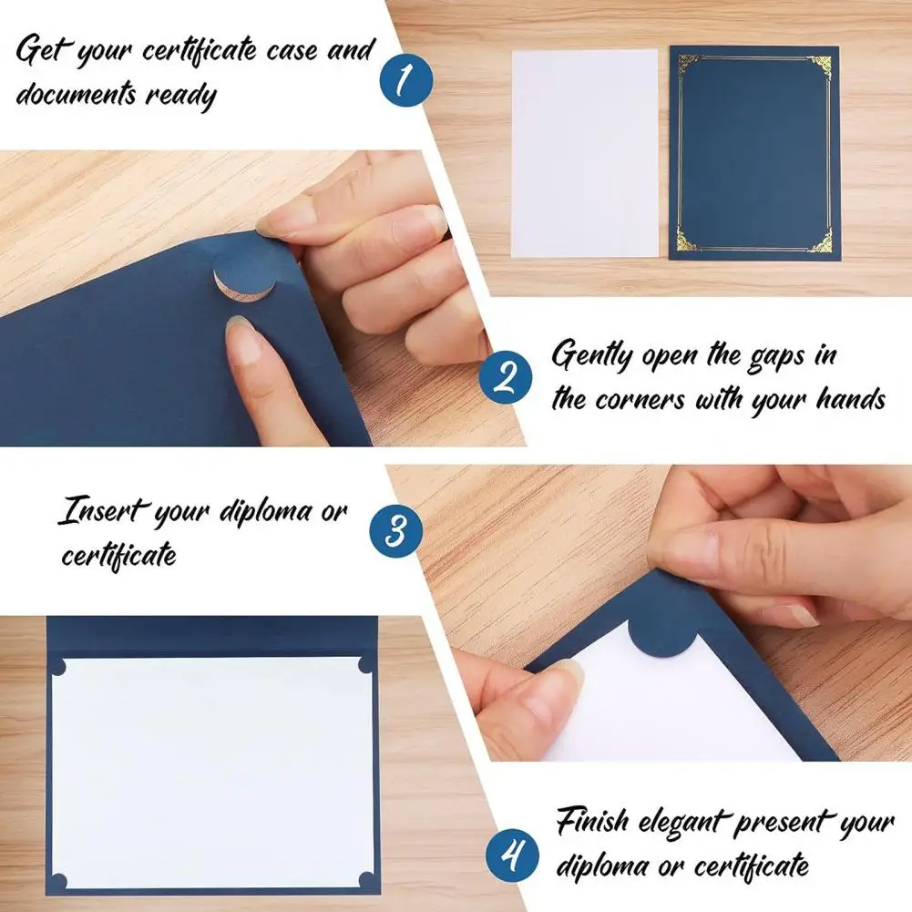 Certificate Storage Case Elegant Certificate Covers for School Business Graduation Protect Showcase Diploma Award Documents