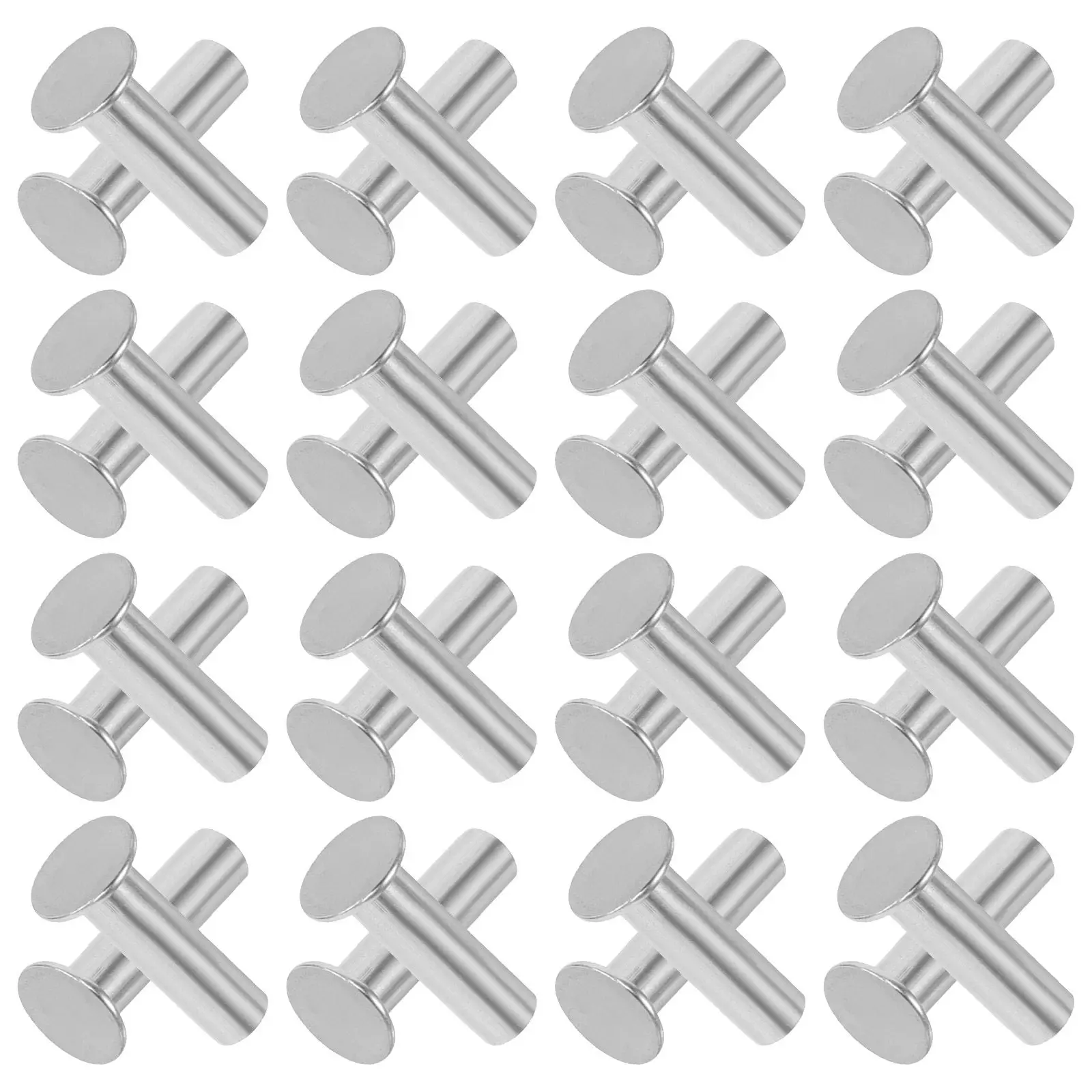 

50Pairs Stainless Steel Bracket Bolt Lock Rivets 4Mm X 18Mm Knife Making Handle Pins Chef Cleaver Woodworking Fasteners