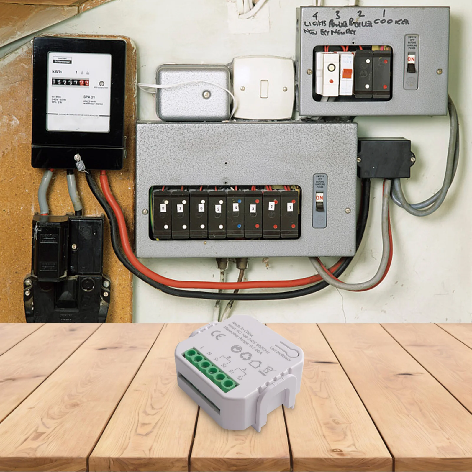 สําหรับ Tuya สําหรับสมาร์ท 2 WAY WiFi Energy Meter การผลิตเชื้อเพลิงแบบสองทิศทางการตรวจสอบเมตร Power Monitor อุปกรณ์เสริม