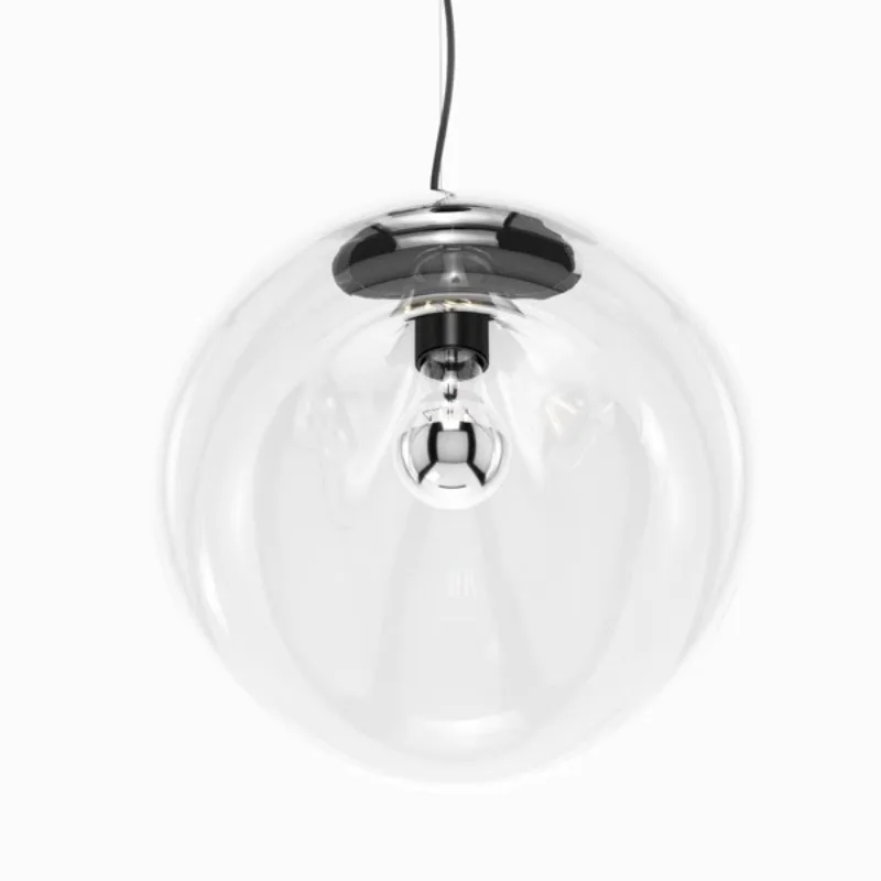 

Italian designer imported simple living room dining room chandelier Nordic creative personality new smoke glass chandelier