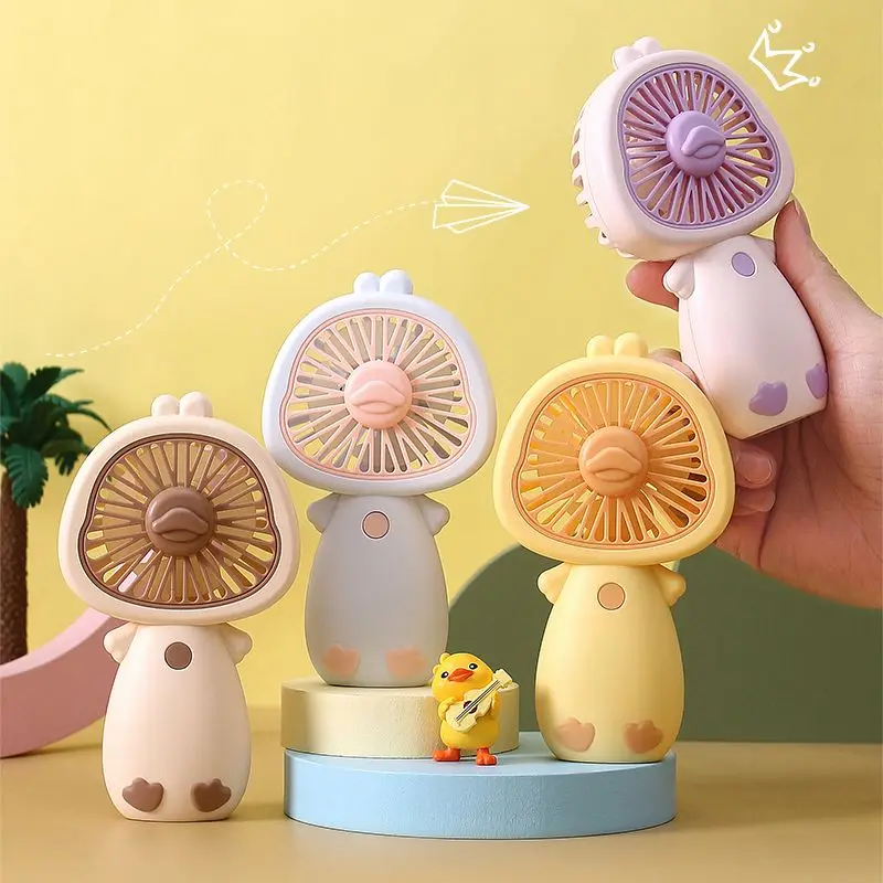 

Rechargeable High Beauty Holding Duck Handheld Fan Cute and Cute Small Fan USB Charging Range Mini Fan